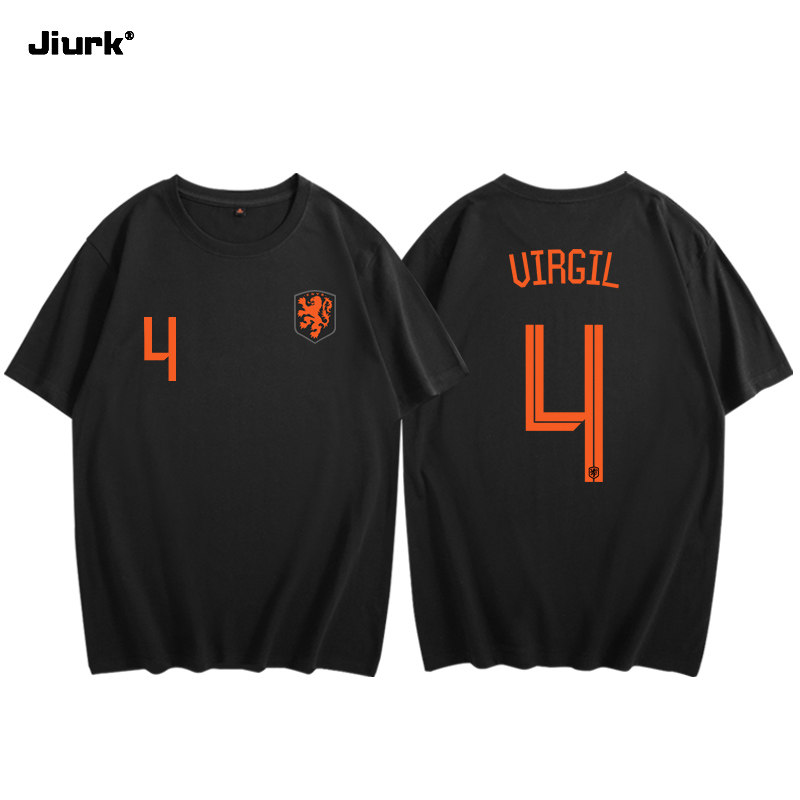 球衣2021欧洲杯荷兰主场9号范佩西足球训练服可t恤