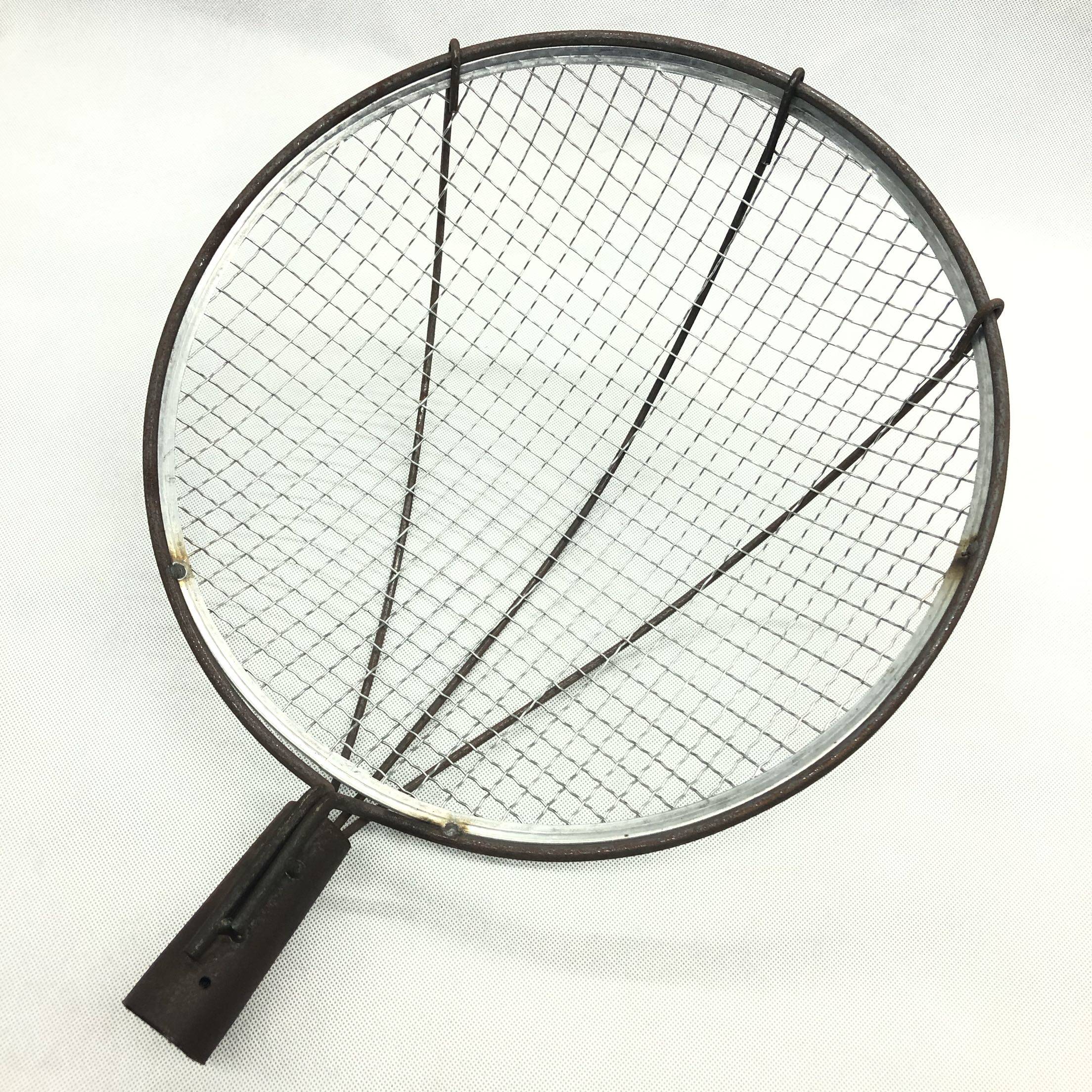 不锈钢手工编制铁丝漏勺捞菜油炸加固大号网漏漏勺