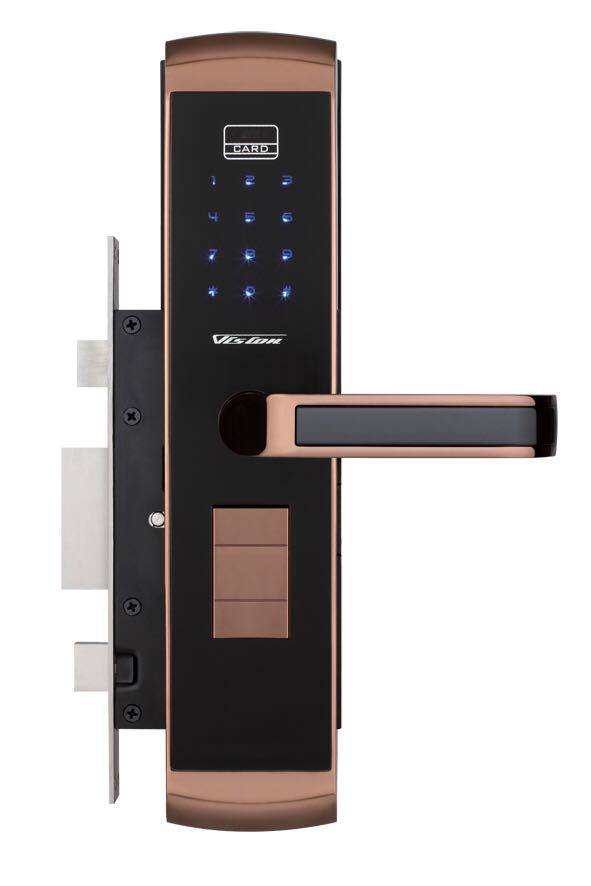 必达智能家庭用双开门感应密码锁v3mt电子防盗门智能门锁