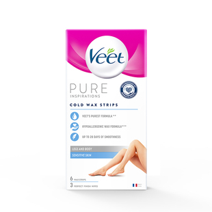 Veet/薇婷蜜蜡热蜡脱毛腿毛手臂男女士专用蜡纸16片×1盒