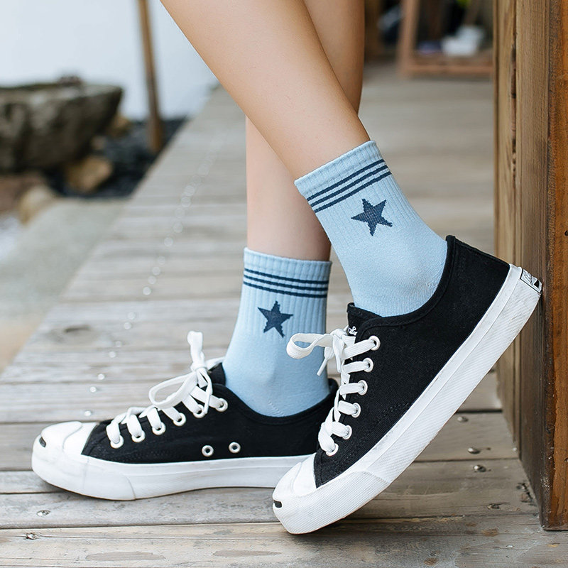 纯棉女袜子卡通浅口船袜透气可爱百搭春夏四季款日系5双装长袜