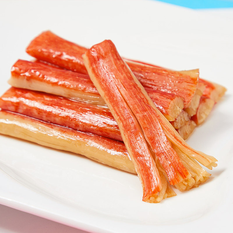 力诚原味手撕蟹柳蟹棒500g即食海味解馋儿童蟹系列