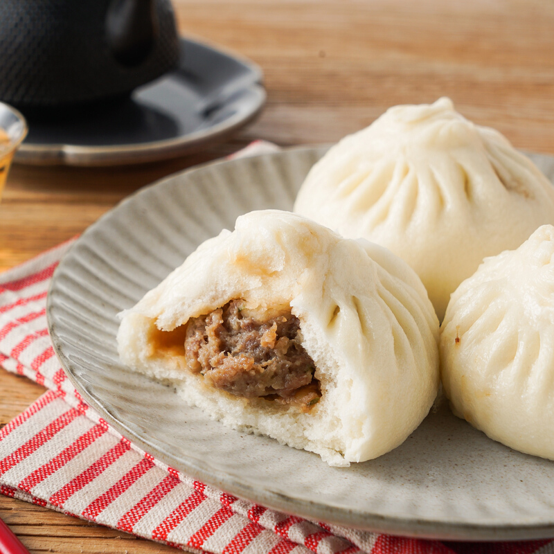 三和四美鲜肉包640g扬州包子早餐面点速食速冻早茶点心早餐食品-mc