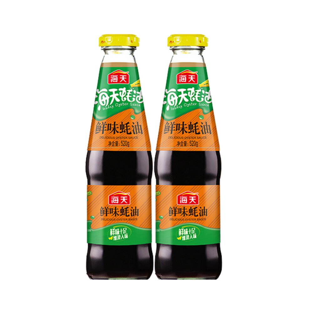 海天鲜味蚝油520g2瓶调味品火锅蘸料烧烤配料蚝油