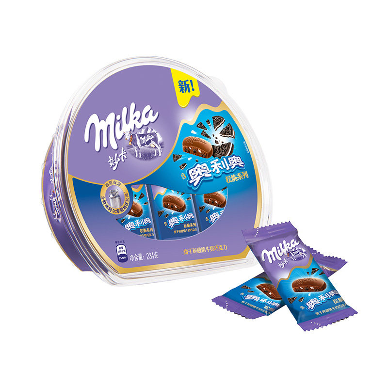 亿滋milka妙卡卡奥利奥松脆饼干牛奶巧克力碗装牛奶巧克力