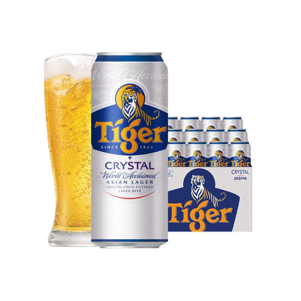 喜力虎牌晶纯拉罐啤酒500ml12罐