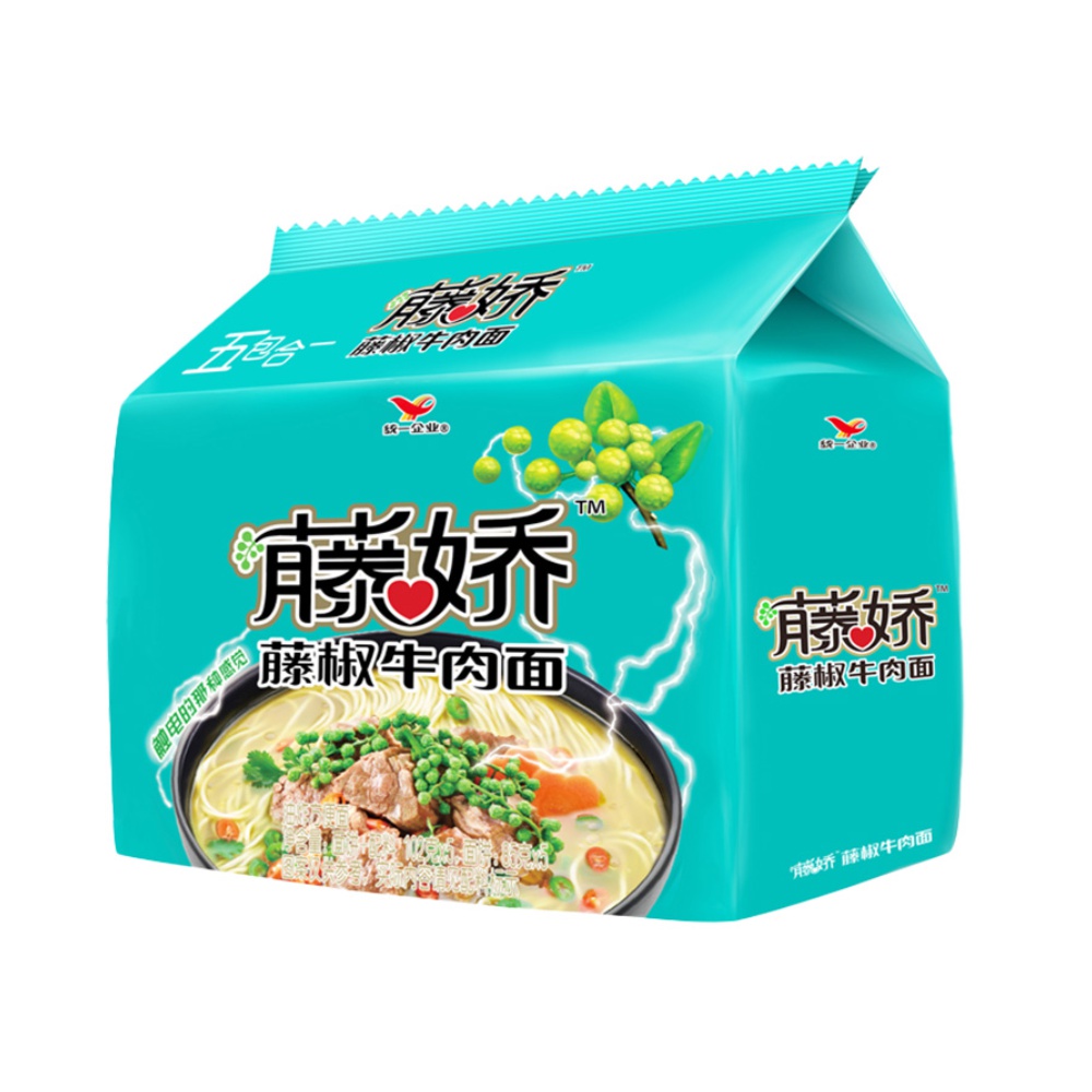 统一方便面藤娇藤椒牛肉面 五合一麻辣青花椒 泡面 - 天猫超市