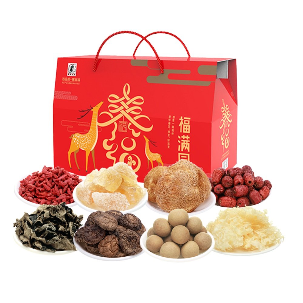 塞翁福满园年货礼盒1645g南北干货山珍菌菇送礼春节香菇类