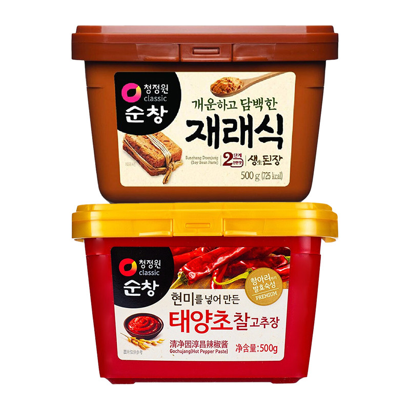 清净园韩式传统生大辣酱石锅拌饭酱500g500g辣椒酱酱类调料
