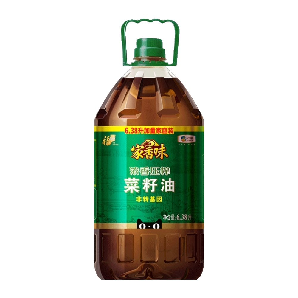 福临门家香味浓香压榨菜籽油6.38l家用桶装食用油菜油菜籽油