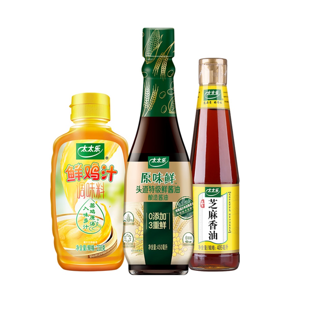 太太乐芝麻油405ml生抽特鲜酱油450ml鲜鸡238g凉拌亚麻籽油