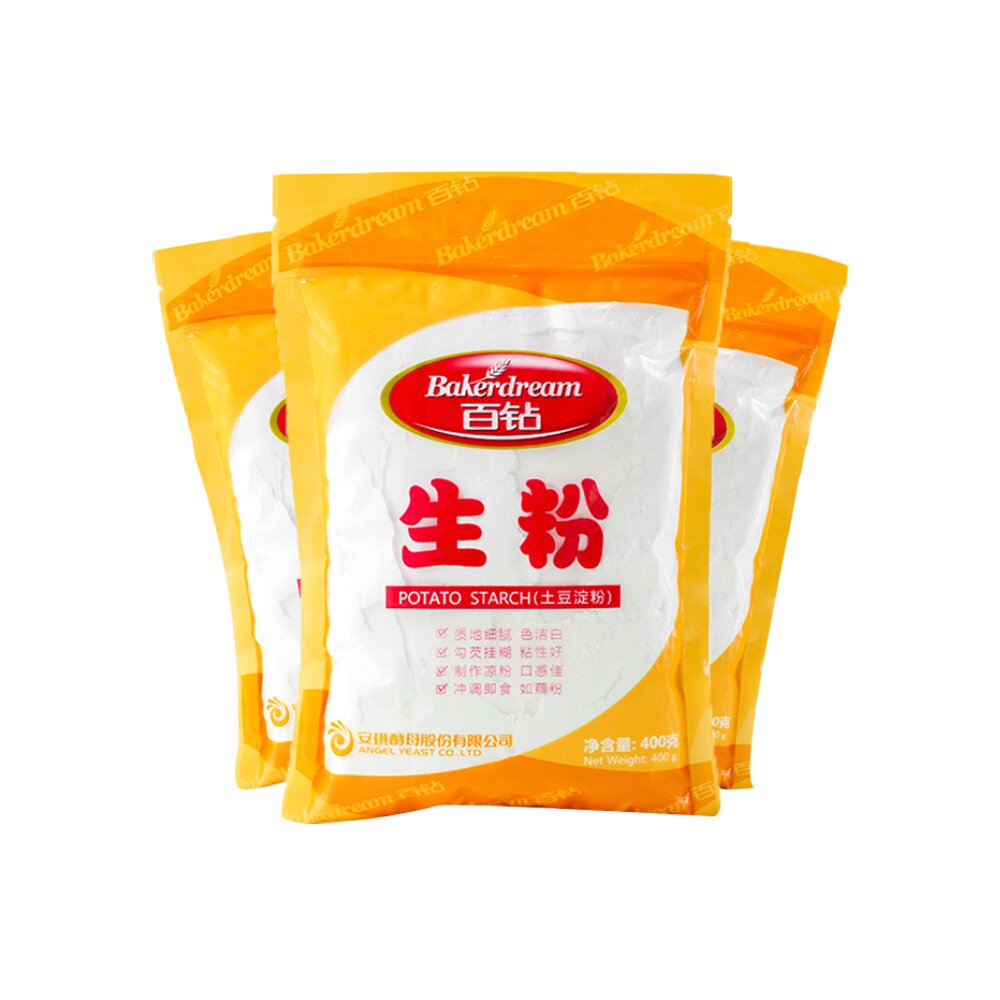 安琪酵母百钻生粉土豆淀粉食用面粉凉粉400g面粉