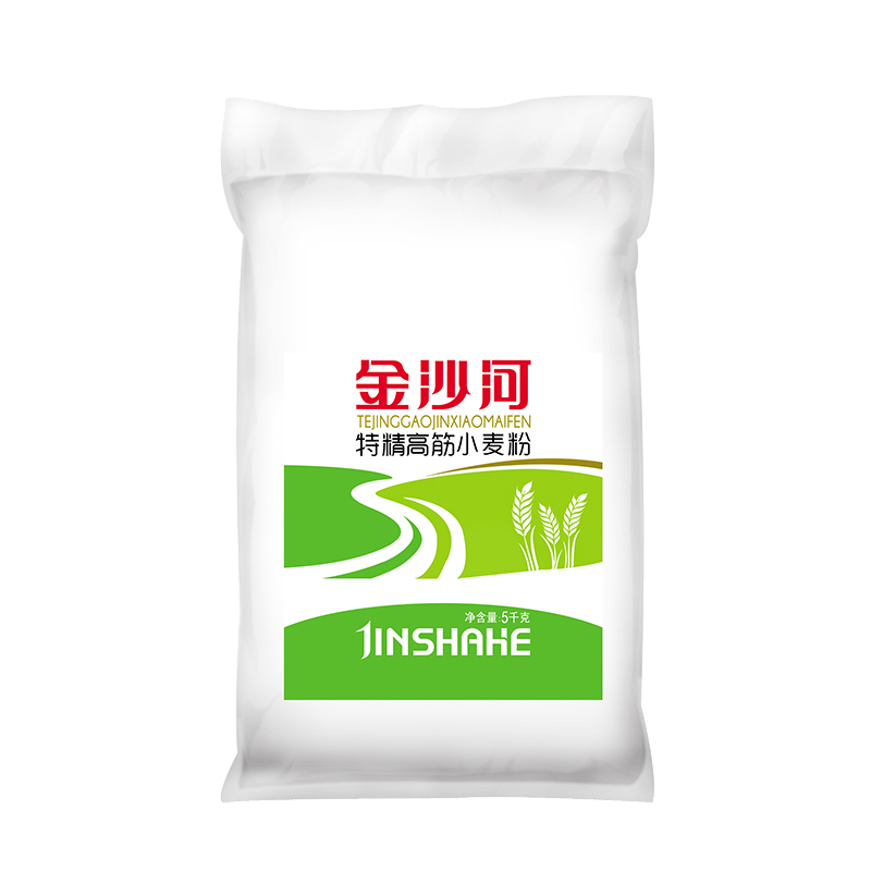 金沙河特精高筋小麦粉白面面粉5kg*1袋面包粉饺子粉