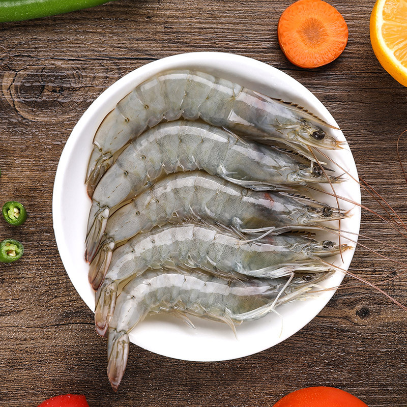 解府海青岛大虾盐冻锁鲜18kg一件4050kg冻虾