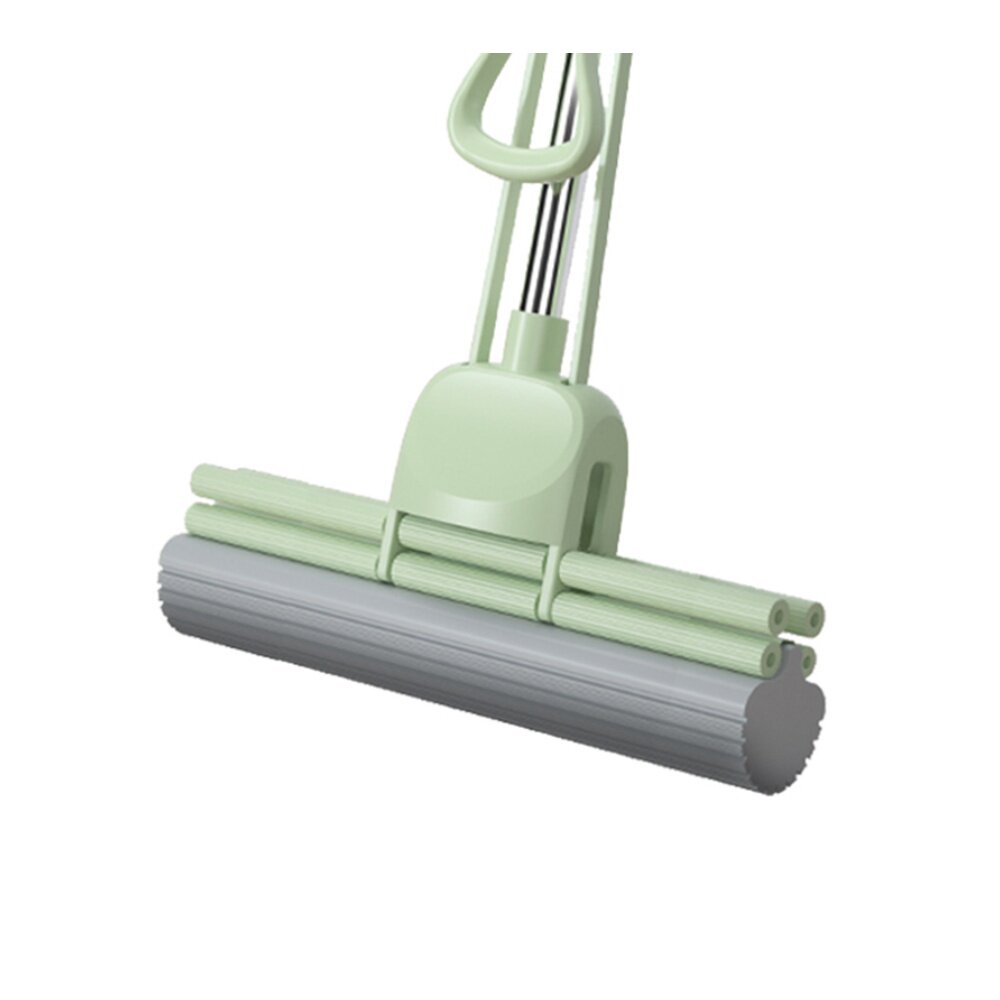 顺丰包邮优仕迈新款抹茶滚轮吸水海绵免手拖把胶棉拖把