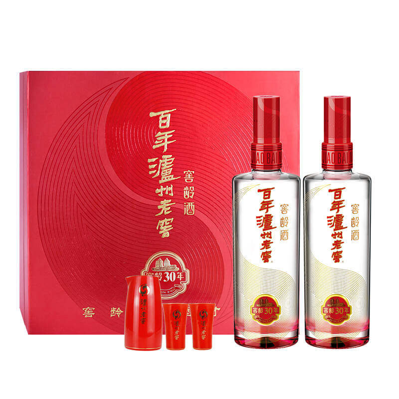 泸州老窖窖龄30年浓香型高度白酒52度500ml*2商务礼盒装送礼