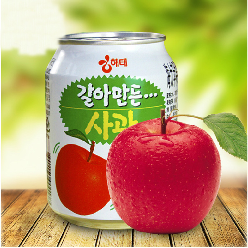 【天猫超市】韩国进口饮料  海太苹果汁238ml*