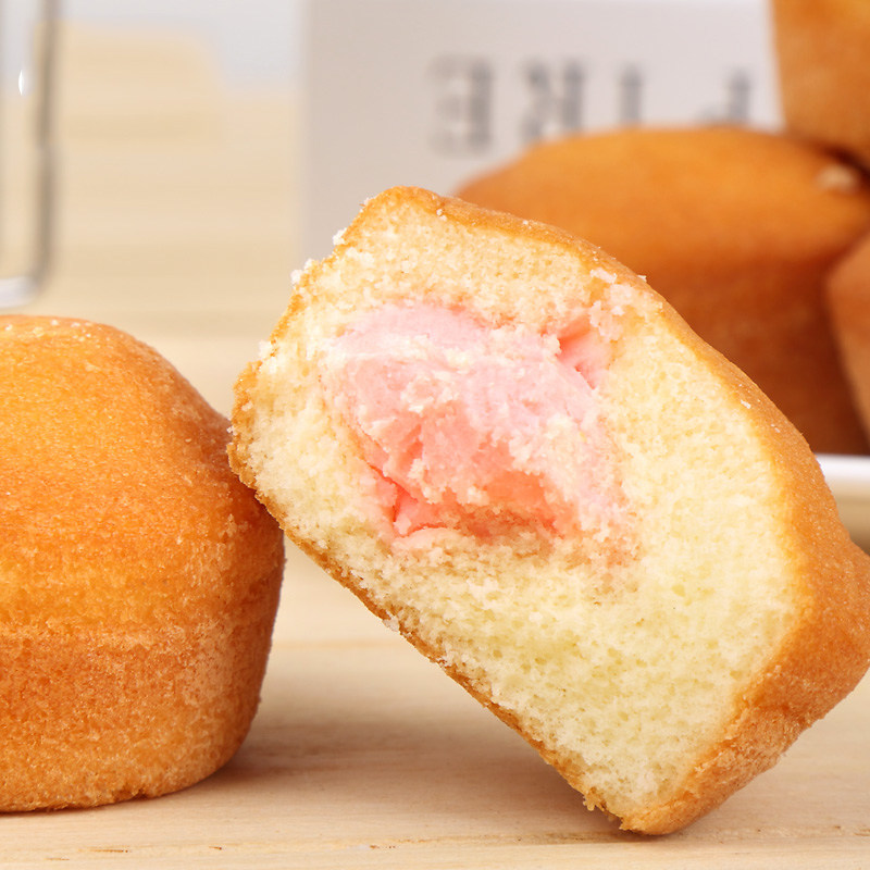 达利园蛋糕草莓派2500g营养早餐吐司小口袋手撕面包零食糕点整箱