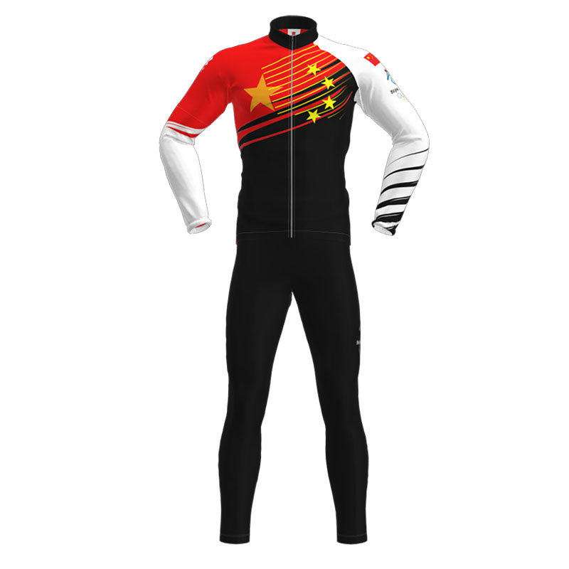 百淄达冬季加绒长袖分体滑冰服轮滑服速滑服成人儿童弹力保暖透气