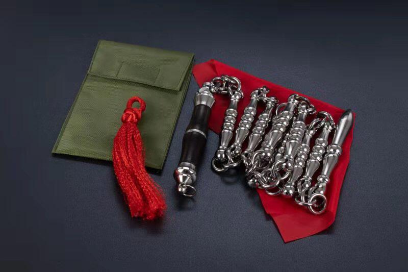 包邮不锈钢加重重九节鞭实战武术表演健身11节九节鞭