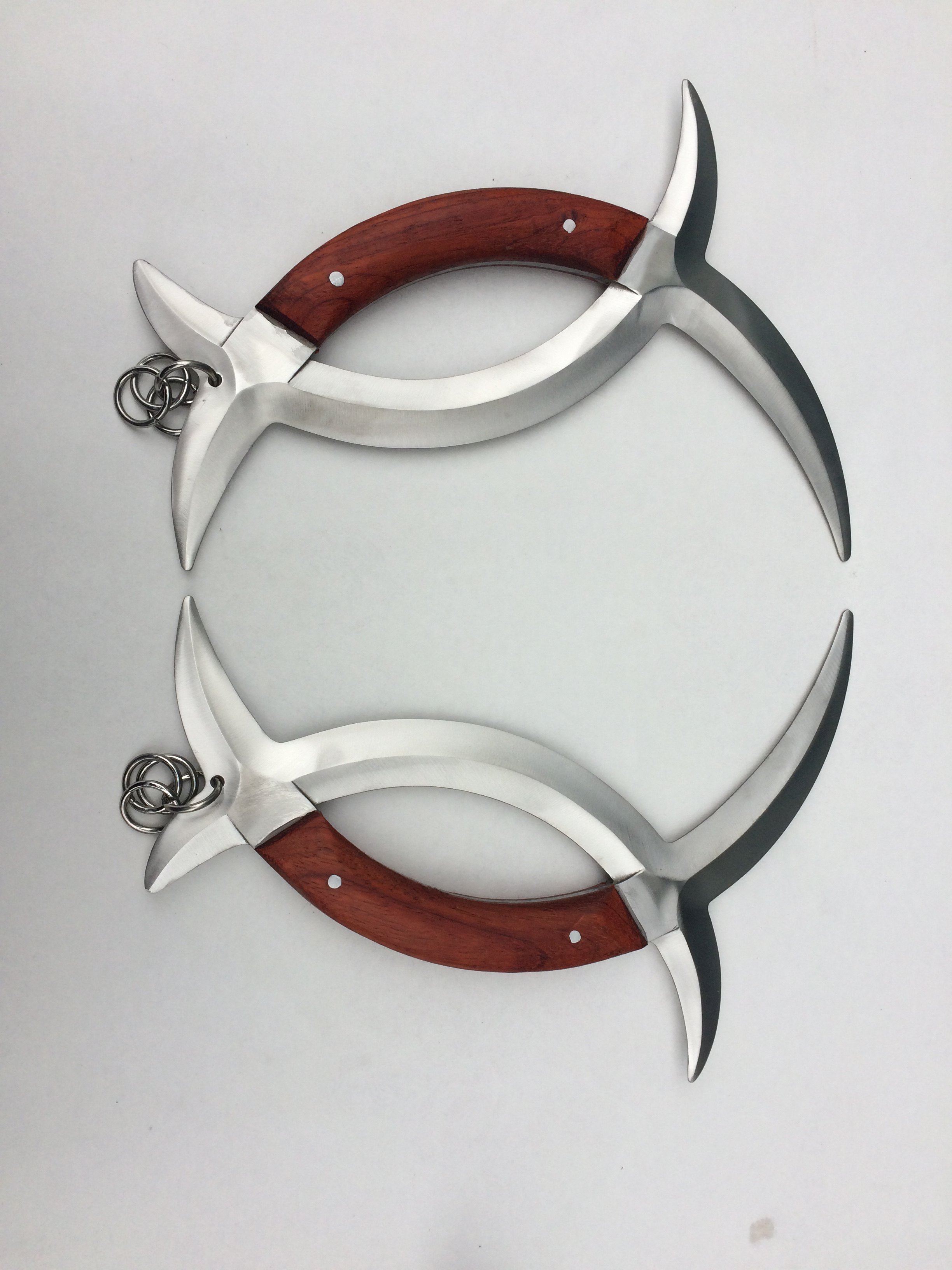 包邮不锈钢实木健身武术兵器双钺双八卦子午鸳鸯更多武术装备