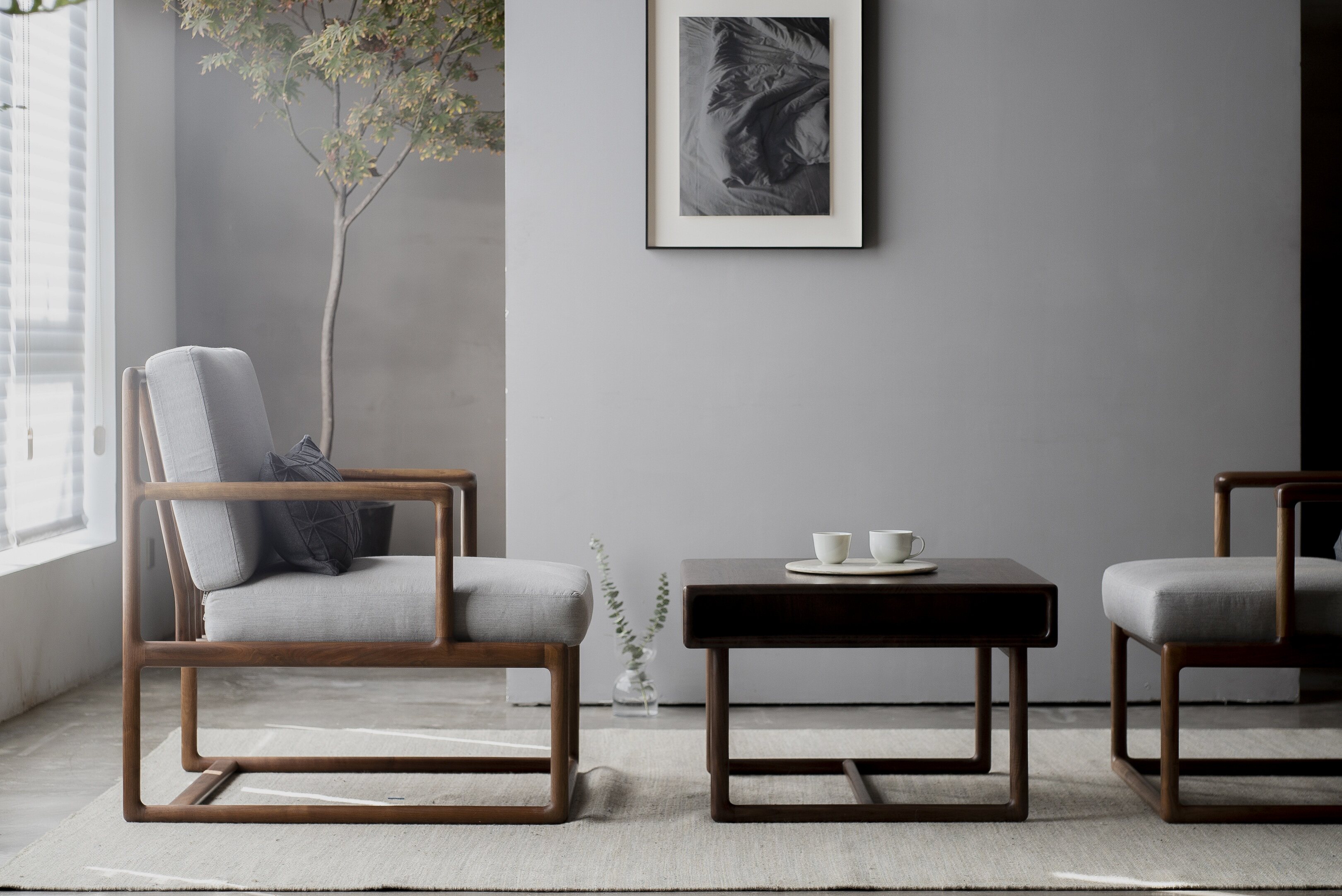 素元家具|客厅家具组合|沙发茶几|新中式实木|现代简约