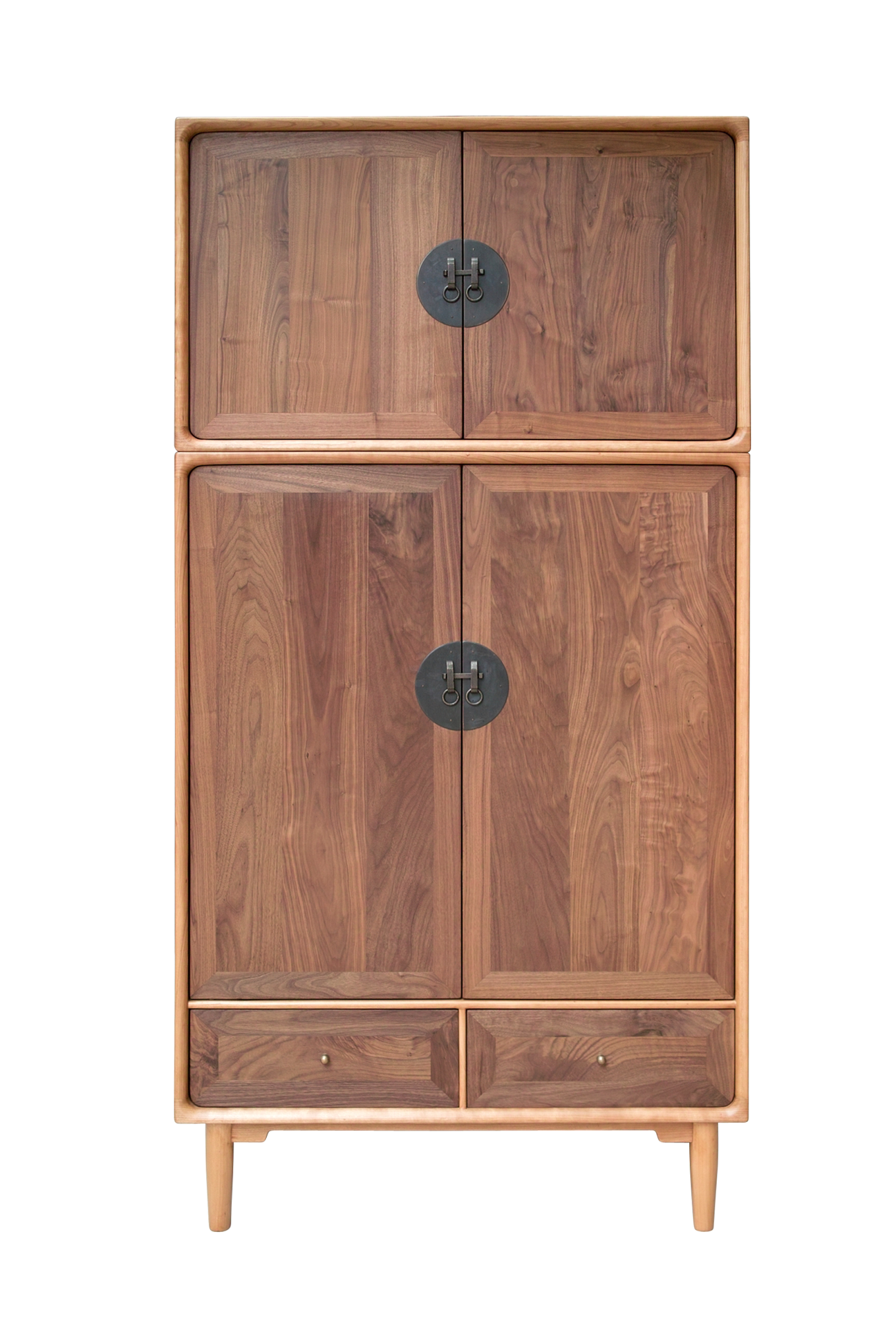 素元新中式实木中式大衣衣橱家具抽屉带顶柜衣柜衣柜