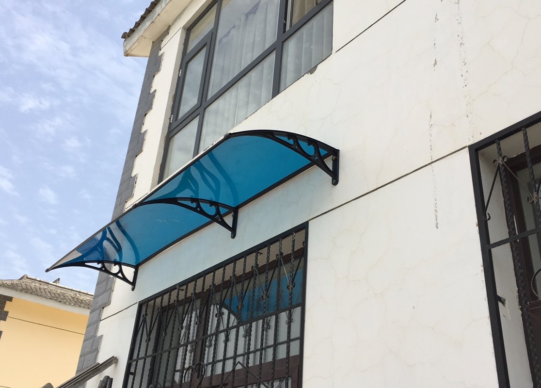 遮阳蓬店面长庶雨棚室外户外门面防雨pc铝合金挡门口门头窗外飘窗