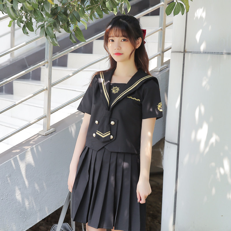 日系火枪手不良少女jk制服裙女正版水手学生学生校服