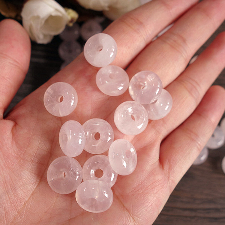 天然晶玉平安扣吊坠水晶散珠宝石吊饰diy首饰其他diy饰品配件