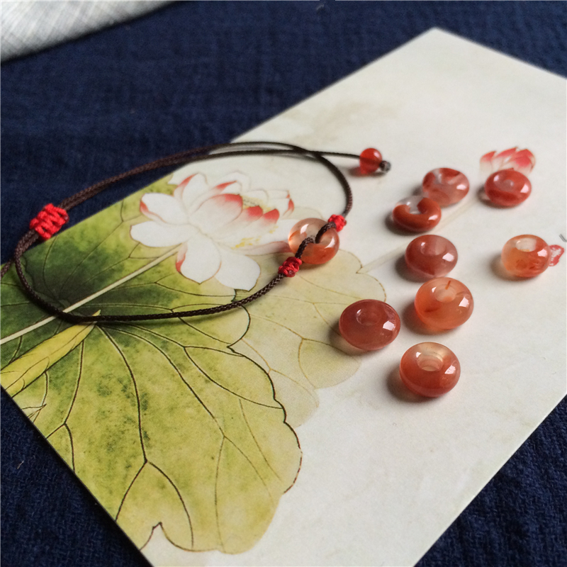 南红相思扣迷你平安平安扣扣手本命年开运玛瑙手链手链