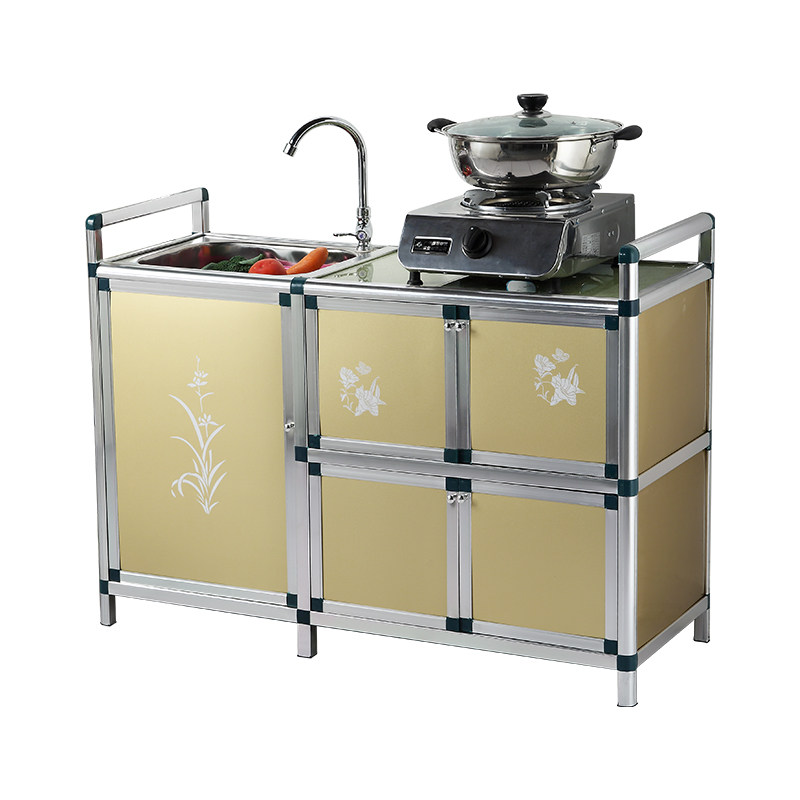 厨房水槽柜不锈钢洗菜盆柜厨柜铝合金简易橱柜洗菜柜洗碗柜厨房柜