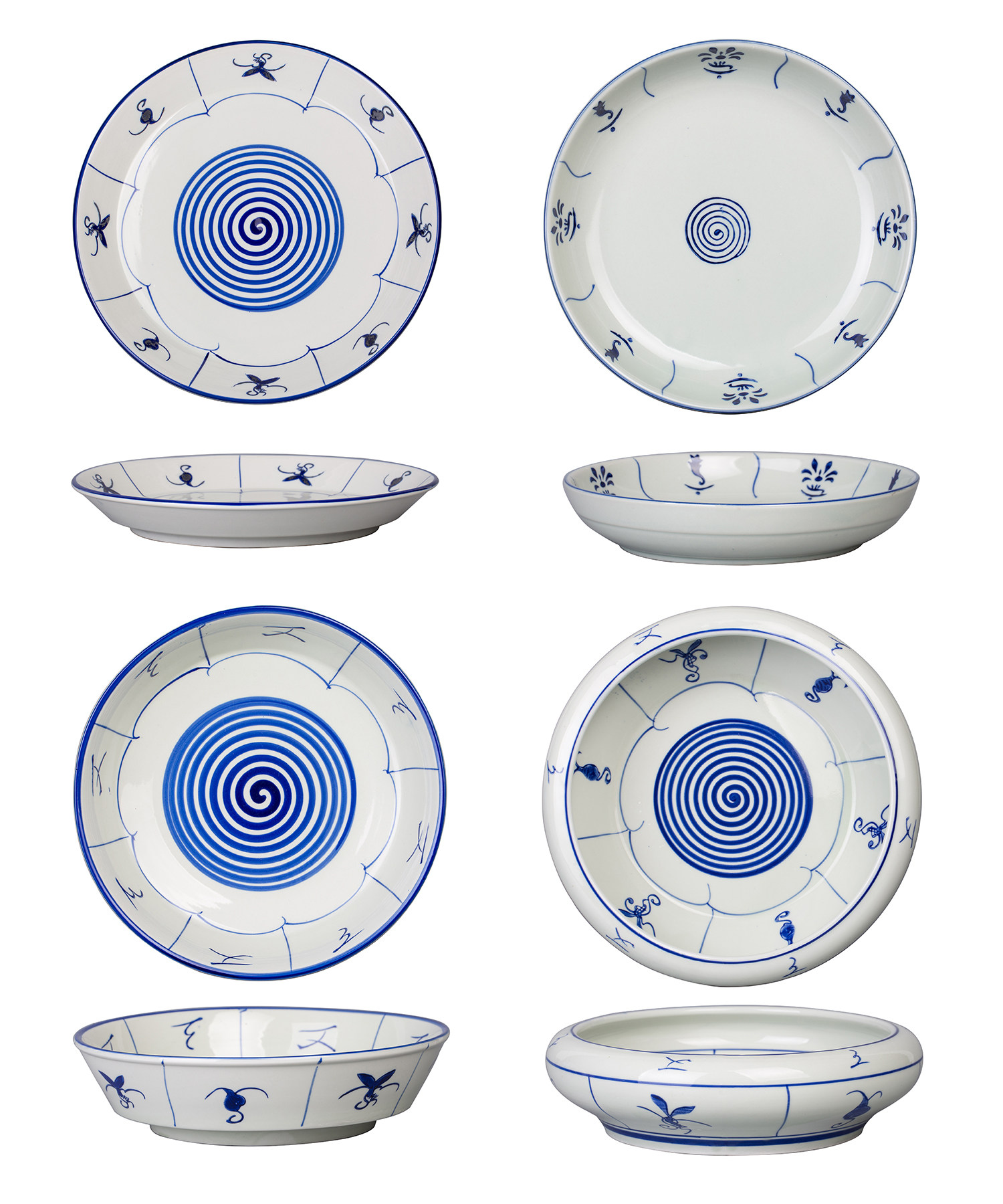 盘子青花明式仿古陶瓷碟子餐盘汤碗深汤盘饭盘盘