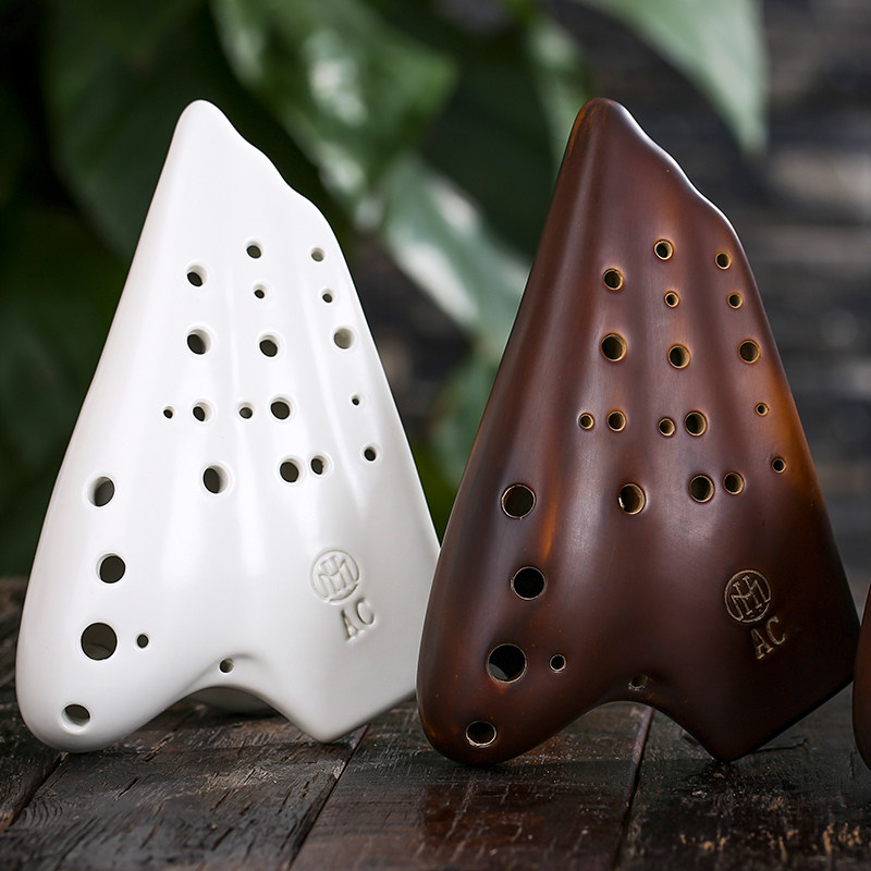 木火演奏吹奏白吹奏无光ac教学陶笛复管初学者陶笛