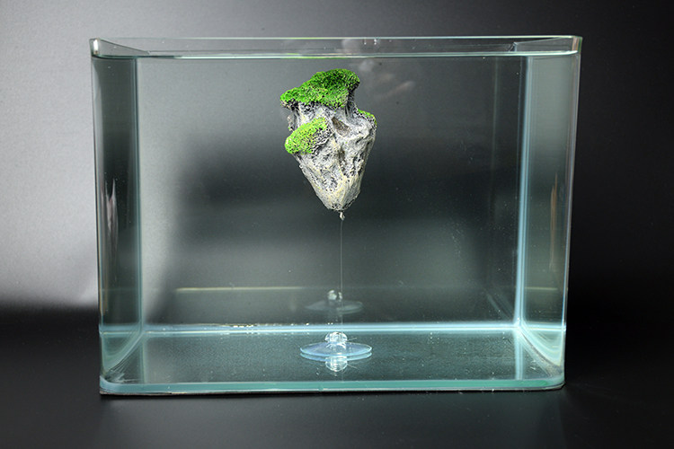 浮石鱼缸造景装饰悬浮漂浮石块仿真假山摆件造景