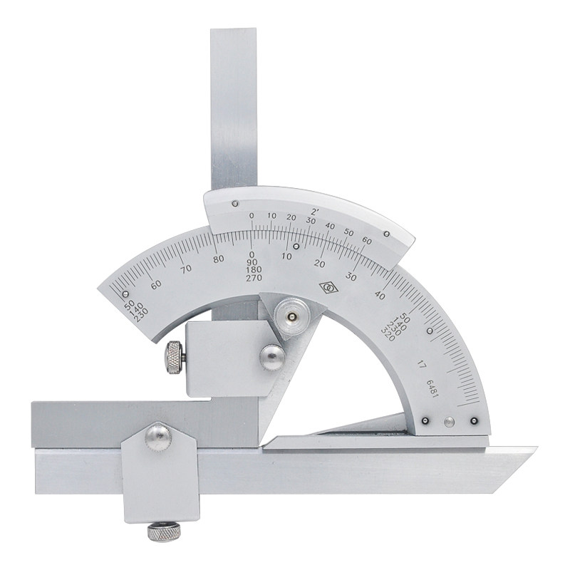哈量正品 万能角度尺0-320度游标万能量角器精度2分测角度计仪器
