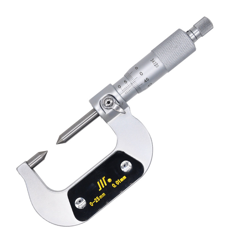 成量正品尖头外径千分尺025mm螺旋测微器丝卡精度001mm千分尺