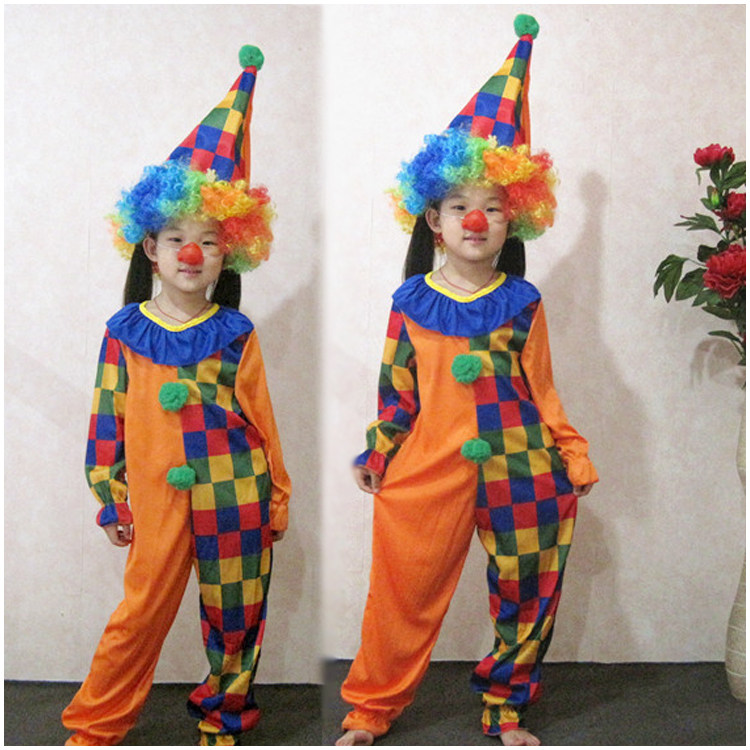 小丑丑女cos儿童圣诞节男童女童搞怪搞笑笑可爱儿童演出服