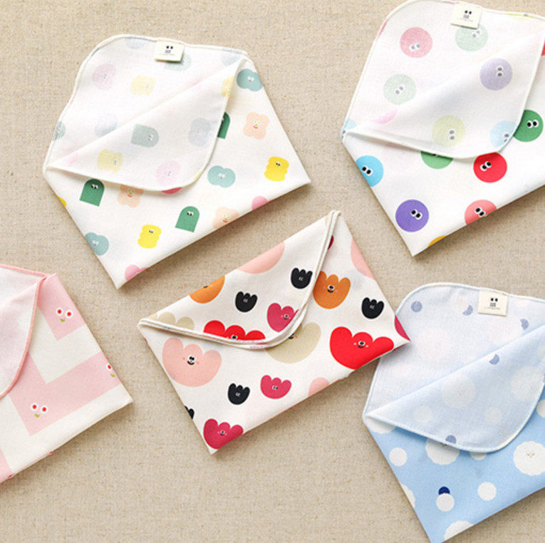 韩国livework可爱手绢小清新手帕棉质女圆角圆角方手帕