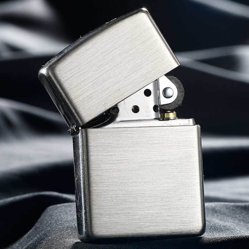 打火机zippo正版美国原装纯银27号拉丝加厚盔甲机zippo