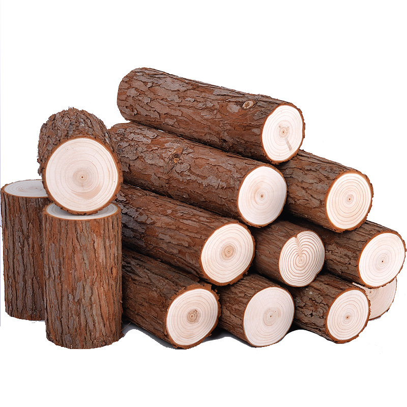 壁炉装饰木头原木小木桩木材木柴围栏木头栅栏实木树桩摆件圆木桩
