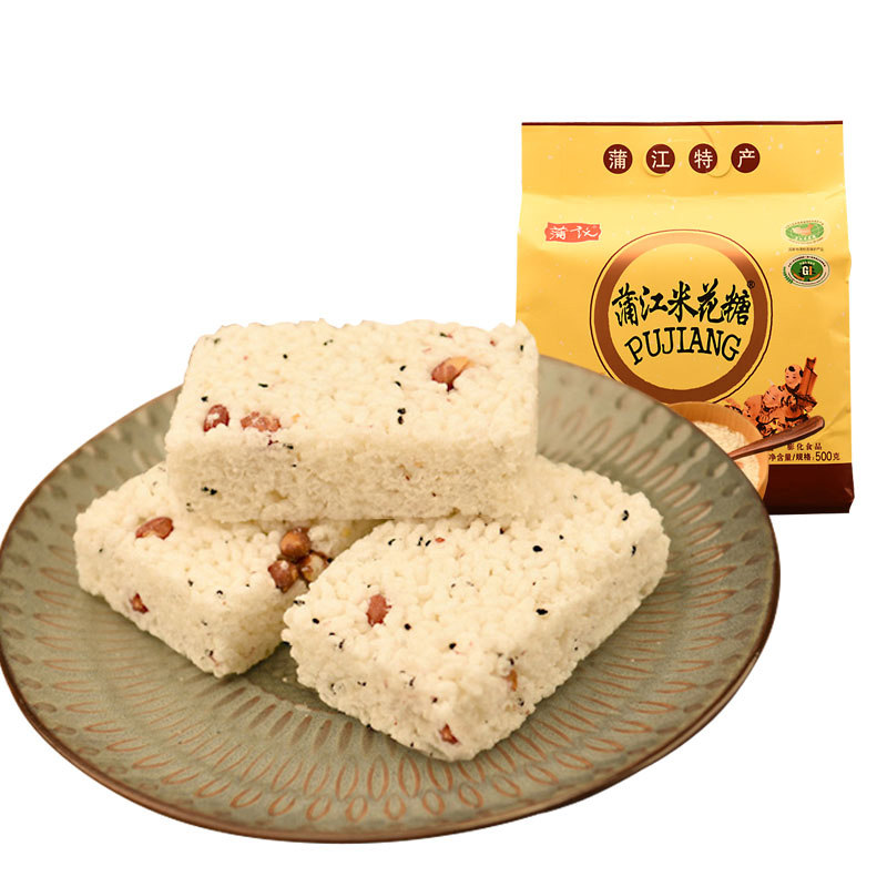 蒲议蒲江米花糖500g 成都特产小米酥散装休闲零食传统糕点小吃
