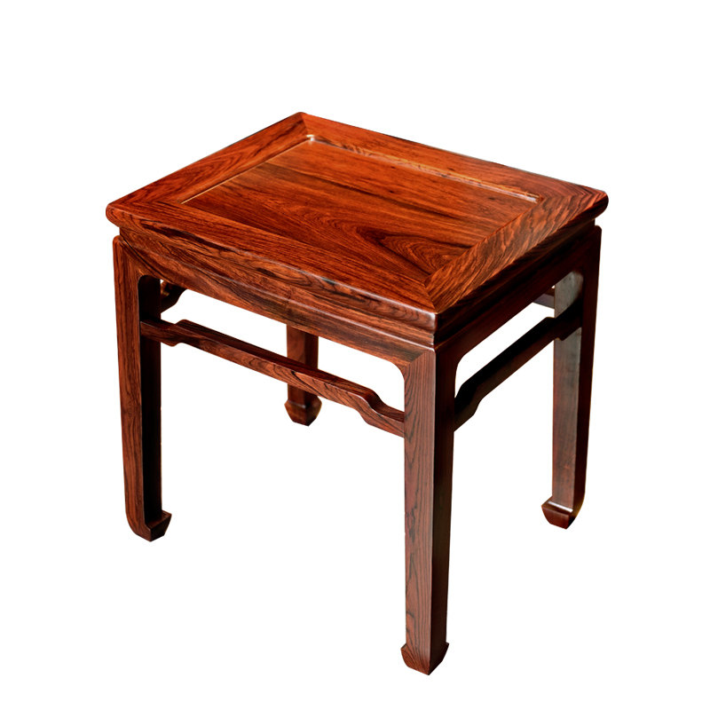艺盟百胜微凹黄檀红木杌凳王世襄款明式换鞋凳红酸枝矮凳
