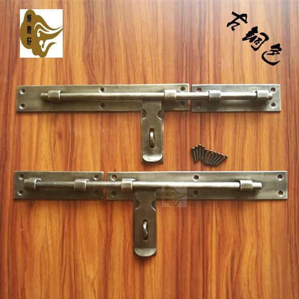 中式别墅大门门插销锁扣门栓复古花园开门插销明插销