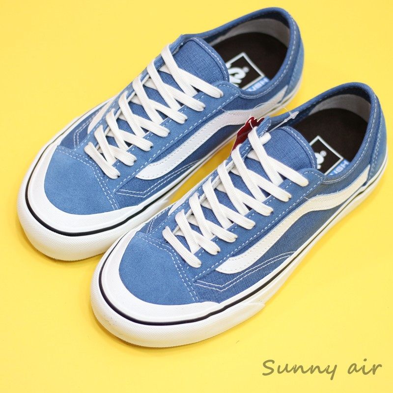 sunny现货vans蓝色复古stylesf低帮休闲板鞋板鞋