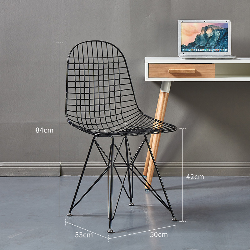 霍客森现代工业铁丝铁丝网网格铁椅电线格栅金属椅子