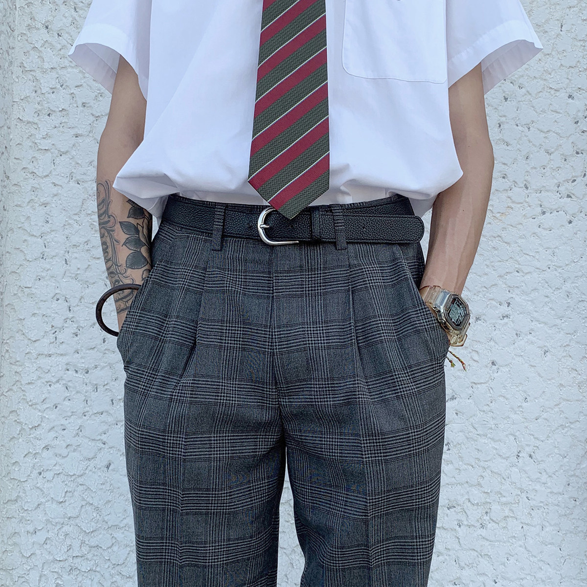 现货放学后森川高格裤dk制服男生校服西裤