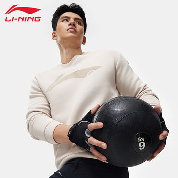 Li Ning sweatshirt ຜູ້ຊາຍ pullover hoodless ພາກຮຽນ spring ແລະດູໃບໄມ້ລົ່ນຮູບແບບໃຫມ່ແສງສະຫວ່າງ, ອ່ອນແລະສະດວກສະບາຍ locking ອຸນຫະພູມກິລາກິລາໃສ່ສະບາຍ