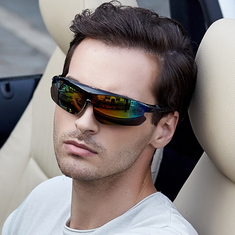 偏光骑行眼镜男士户外钓鱼运动太阳墨镜山地自行车护眼镜防风沙尘