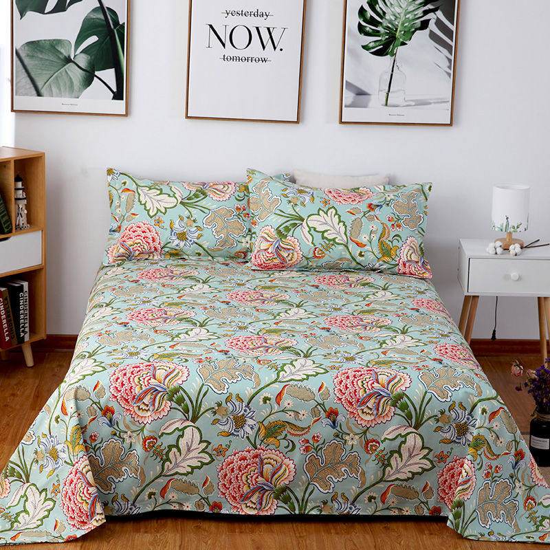 床单田园风格纯棉老粗粗布宫廷复古帆布单件床单